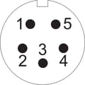 Miniatyrbild 4 av 4: Weipu SF1210/P5 II Rundkontakt Kontakt hane rak Totalt antal poler: 5 Serie (rundkontakt): SF12 1 st