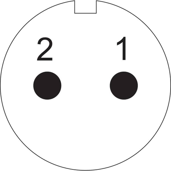 Weipu SF1210/S2 I Rundkontakt Hona rak Totalt antal poler: 2 Serie (rundkontakt): SF12 1 st
