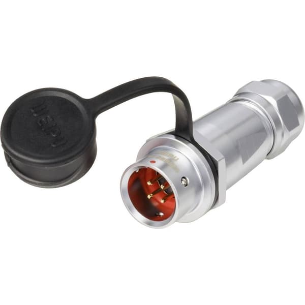 Weipu SF1211/P4 I Rundkontakt Kontakt hane rak Totalt antal poler: 4 Serie (rundkontakt): SF12 1 st