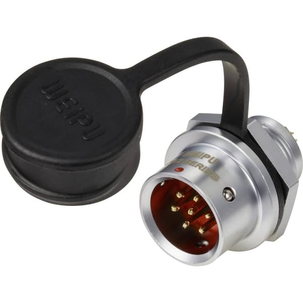 Weipu SF1212/P7 Rundkontakt Kontakt hane rak Totalt antal poler: 7 Serie (rundkontakt): SF12 1 st
