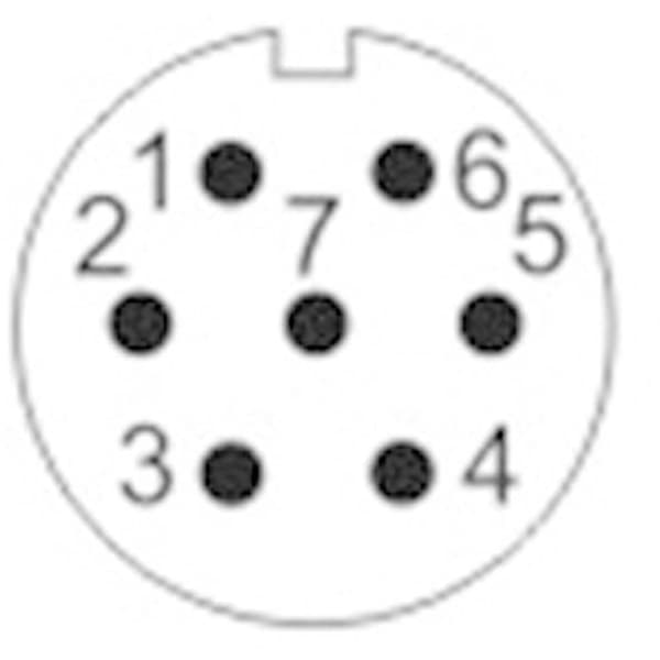 Weipu SF1212/S7 Rundkontakt Koppling rak Totalt antal poler: 7 Serie (rundkontakt): SF12 1 st