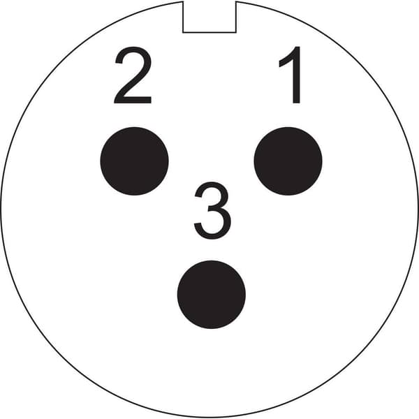 Weipu SF1213/P3 Rundkontakt Kontakt hane rak Totalt antal poler: 3 Serie (rundkontakt): SF12 1 st