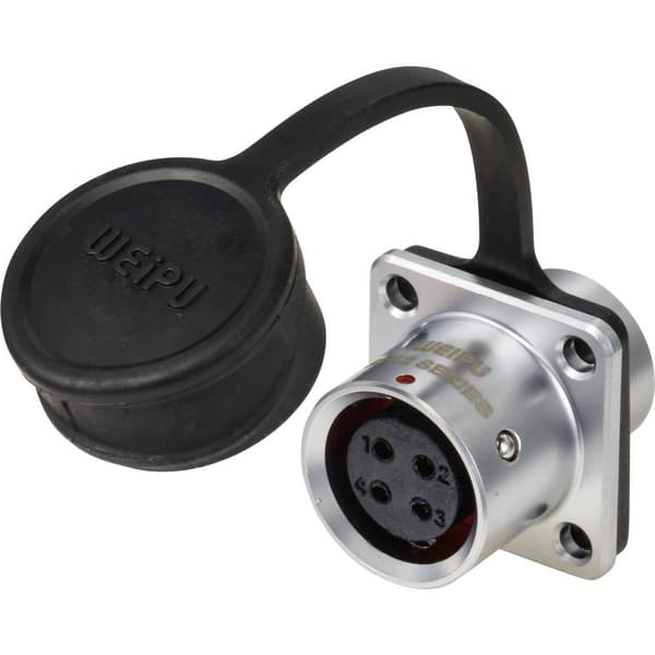 Weipu SF1213/S4 Rundkontakt Koppling rak Totalt antal poler: 4 Serie (rundkontakt): SF12 1 st