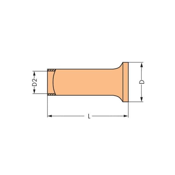 WAGO 216-124 Ändhylsa 1.5 mm² Oisolerad Metall 1000 st