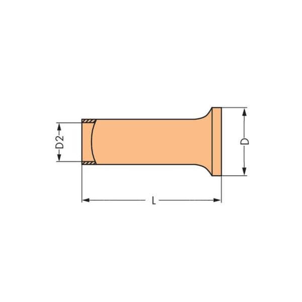 WAGO 216-151 Ändhylsa 0.25 mm² Oisolerad Metall 1000 st