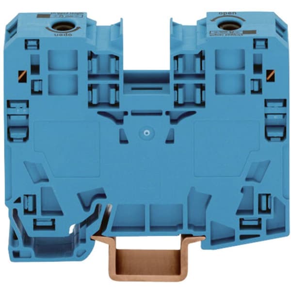 WAGO 285-134 Terminal med genomföring 16 mm Fjäder Beläggning: N Blå 1 st