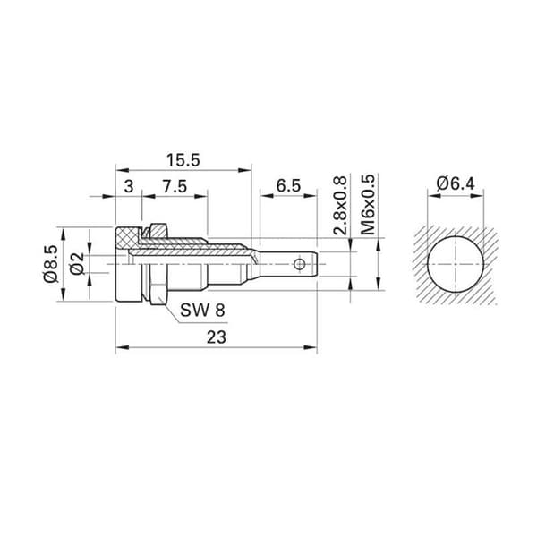 Stäubli LB-I2R Labhylsa Hona inbyggd vertikal Stift-Ø: 2 mm Blå 1 st