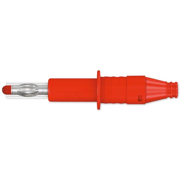 Stäubli X-GL-438 Laminerade pluggar Kontakt hane rak Stift-Ø: 4 mm Röd 1 st