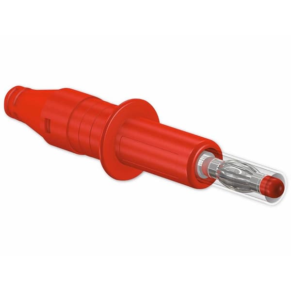Stäubli X-GL-438 Laminerade pluggar Kontakt hane rak Stift-Ø: 4 mm Röd 1 st