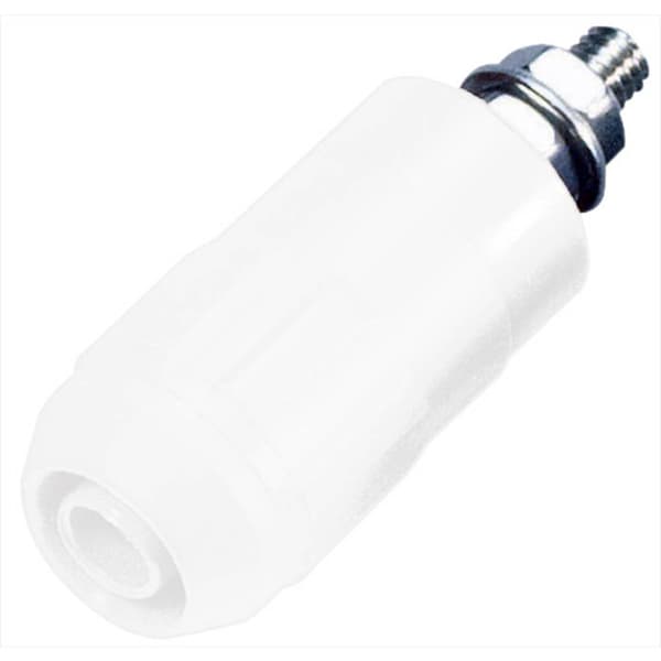 Stäubli XUB-G Labhylsa Hona inbyggd vertikal Stift-Ø: 4 mm Vit 1 st