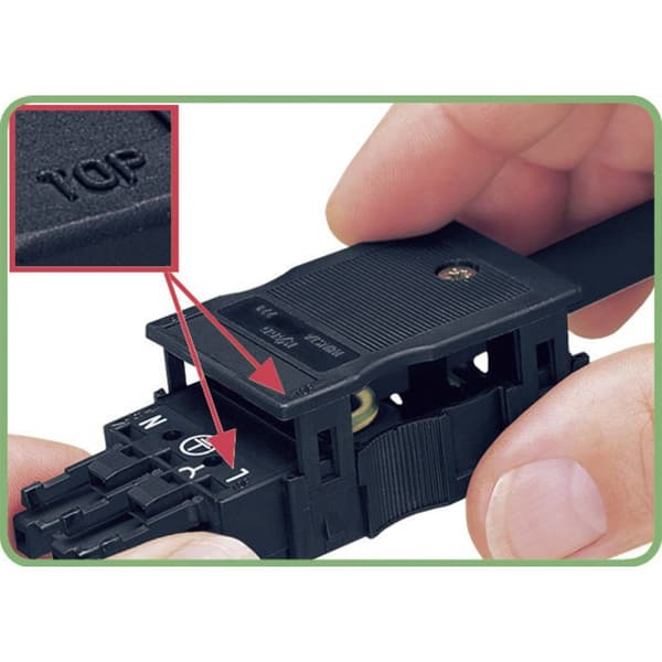 WAGO 890-215 Växelströmskontakt WINSTA MINI Kontakt hane rak Totalt antal poler: 4 + PE 16 A Svart 1 st