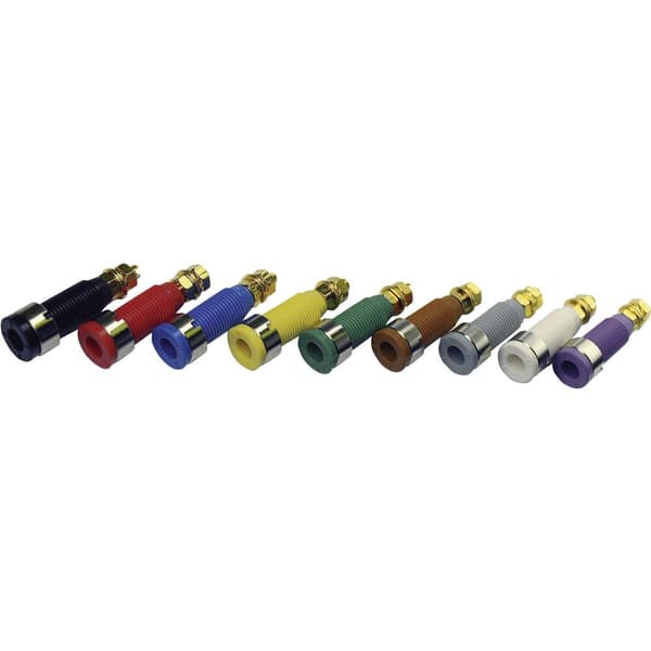 SKS Hirschmann MSEB 2600 G M3 Au Säkerhets Labhylsa Hona inbyggd vertikal Stift-Ø: 2 mm Röd 1 st