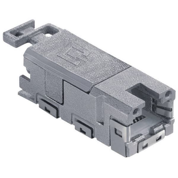 Metz Connect 1401100810MI RJ45-anslutning för inbyggnad 1401100810MI Koppling rak Poler: 8P8C Grå 1 st