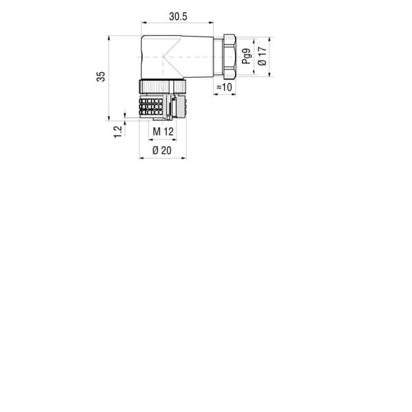 Hirschmann 933 174-100-1 Sensor/ställdon-kontakt, okonfektionerad M12 Hona vinklad Antal poler (RJ): 4 1 st