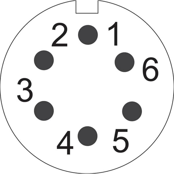 Weipu SP1310 / S 6 II Rundkontakt Hona rak Totalt antal poler: 6 Serie (rundkontakt): SP13 1 st