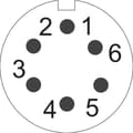 Miniatyrbild 4 av 4: Weipu SP1310 / S 6 II Rundkontakt Hona rak Totalt antal poler: 6 Serie (rundkontakt): SP13 1 st