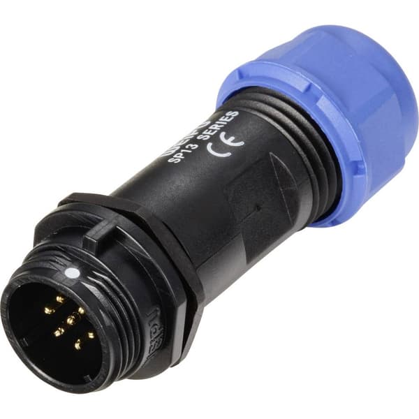 Weipu SP1311 / P 7 II Rundkontakt Kontakt hane rak Totalt antal poler: 7 Serie (rundkontakt): SP13 1 st