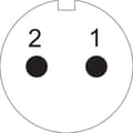 Miniatyrbild 4 av 4: Weipu SP1311 / S 2 I Rundkontakt Hona rak Totalt antal poler: 2 Serie (rundkontakt): SP13 1 st