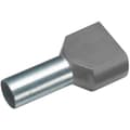 Miniatyrbild 1 av 2: Cimco 18 2416 Dubbla ändhylsor 2.5 mm² Delisolerad Grå 100 st