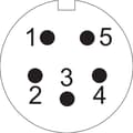 Miniatyrbild 4 av 4: Weipu SP1311 / S 5 I Rundkontakt Hona rak Totalt antal poler: 5 Serie (rundkontakt): SP13 1 st