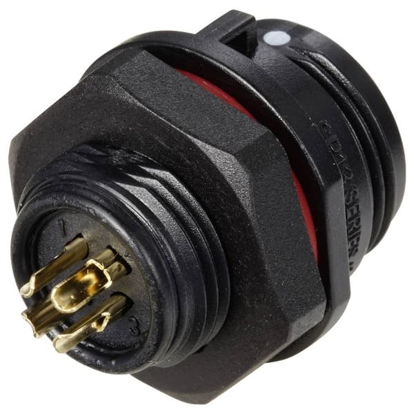 Weipu SP1312 / P 4 Rundkontakt Kontakt hane inbyggd Totalt antal poler: 4 Serie (rundkontakt): SP13 1 st