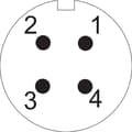 Miniatyrbild 4 av 4: Weipu SP1312 / P 4 Rundkontakt Kontakt hane inbyggd Totalt antal poler: 4 Serie (rundkontakt): SP13 1 st