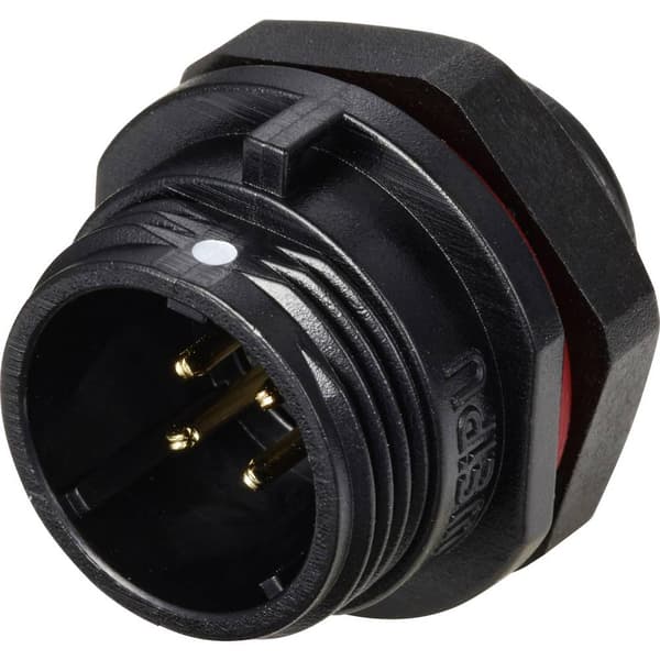 Weipu SP1312 / P 4 Rundkontakt Kontakt hane inbyggd Totalt antal poler: 4 Serie (rundkontakt): SP13 1 st