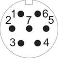 Miniatyrbild 3 av 4: Weipu SP1312 / P 7 Rundkontakt Kontakt hane inbyggd Totalt antal poler: 7 Serie (rundkontakt): SP13 1 st