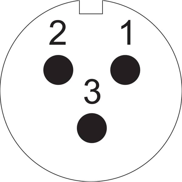 Weipu SP1312 / S 3 Rundkontakt Hona inbyggd Totalt antal poler: 3 Serie (rundkontakt): SP13 1 st