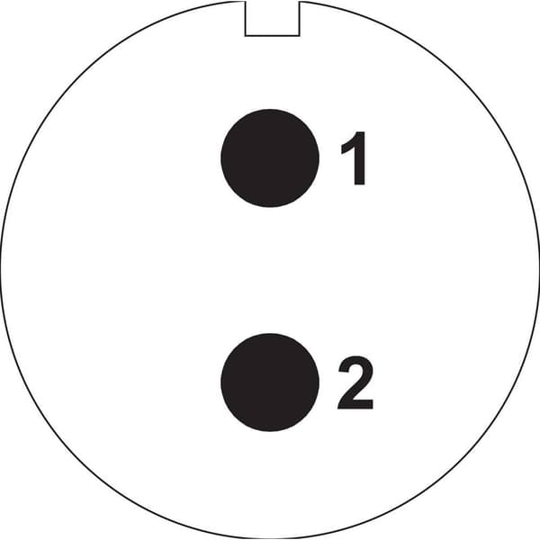 Weipu SP2110 / P 2 I Rundkontakt Kontakt hane rak Totalt antal poler: 2 Serie (rundkontakt): SP21 1 st