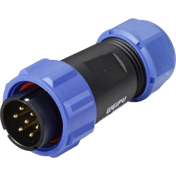 Weipu SP2110 / P 7 II Rundkontakt Kontakt hane rak Totalt antal poler: 7 Serie (rundkontakt): SP21 1 st