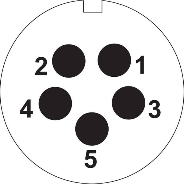 Weipu SP2110 / S 5 II Rundkontakt Hona rak Totalt antal poler: 5 Serie (rundkontakt): SP21 1 st