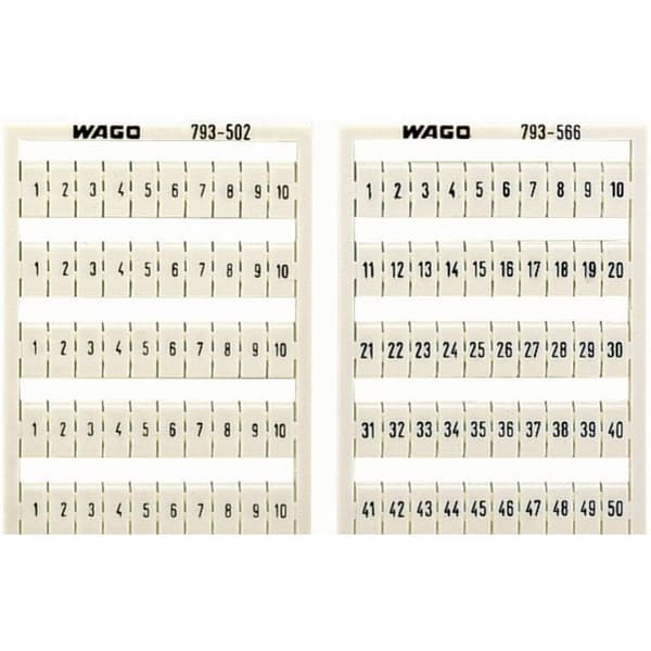 WAGO 793-3502 Etiketteringskort Vit 1 st