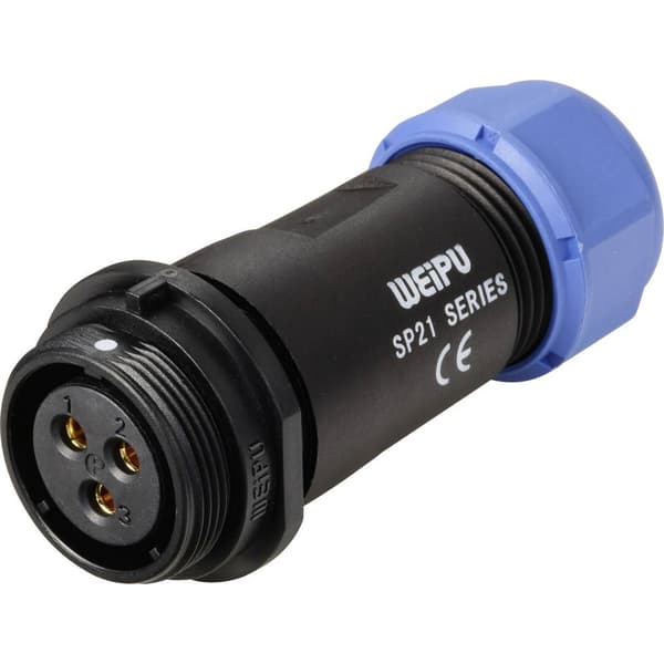Weipu SP2111 / S 3 I Rundkontakt Hona rak Totalt antal poler: 3 Serie (rundkontakt): SP21 1 st