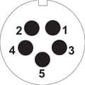 Miniatyrbild 4 av 4: Weipu SP2111 / S 5 Rundkontakt Hona rak Totalt antal poler: 5 Serie (rundkontakt): SP21 1 st
