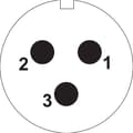Miniatyrbild 4 av 4: Weipu SP2112 / P 3 Rundkontakt Kontakt hane inbyggd Totalt antal poler: 3 Serie (rundkontakt): SP21 1 st