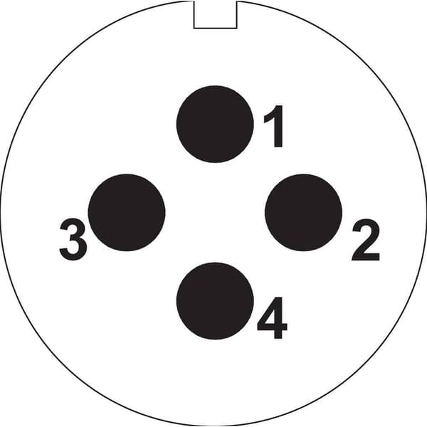 Weipu SP2112 / S 4 Rundkontakt Hona inbyggd Totalt antal poler: 4 Serie (rundkontakt): SP21 1 st