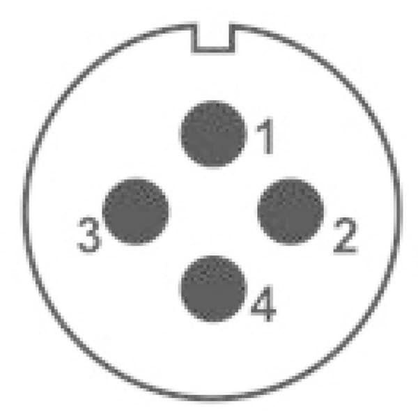 Weipu SP2112 / S 4 Rundkontakt Hona inbyggd Totalt antal poler: 4 Serie (rundkontakt): SP21 1 st