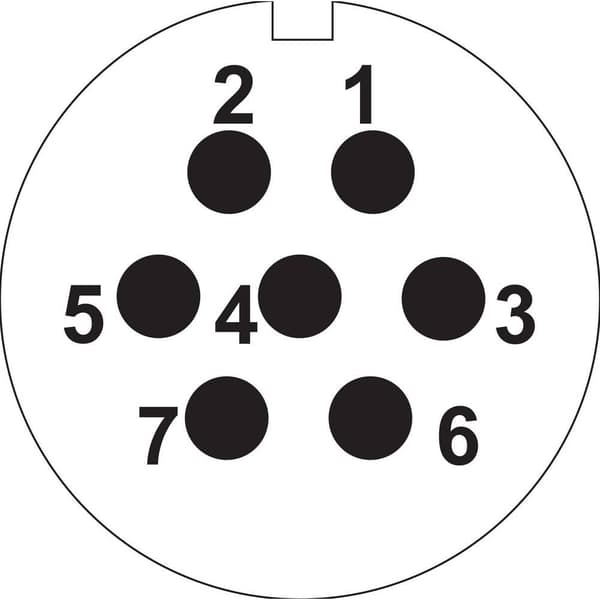 Weipu SP2113 / P 7 Rundkontakt Kontakt hane inbyggd Totalt antal poler: 7 Serie (rundkontakt): SP21 1 st