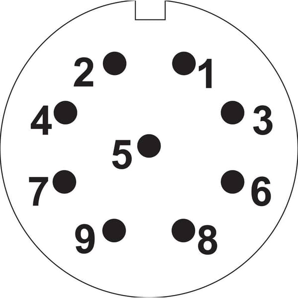 Weipu SP2113 / P 9 Rundkontakt Kontakt hane inbyggd Totalt antal poler: 9 Serie (rundkontakt): SP21 1 st