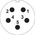 Miniatyrbild 4 av 4: Weipu SP2113 / S 5C Rundkontakt Hona inbyggd Totalt antal poler: 5 Serie (rundkontakt): SP21 1 st