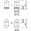 Miniatyrbild 3 av 3: LAPP 10421001 Insats för hylsdon EPIC® H-A 3 Totalt antal poler 3 + PE 1 st