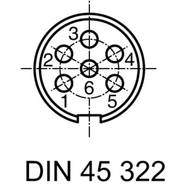 Amphenol T 3400 001 Rundkontakt Kontakt hane rak Totalt antal poler: 6 Serie (rundkontakt): C091 1 st