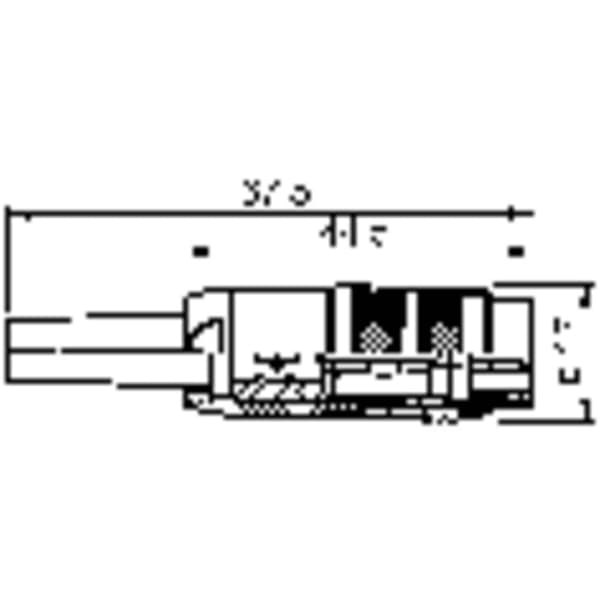 Amphenol T 3400 001 Rundkontakt Kontakt hane rak Totalt antal poler: 6 Serie (rundkontakt): C091 1 st