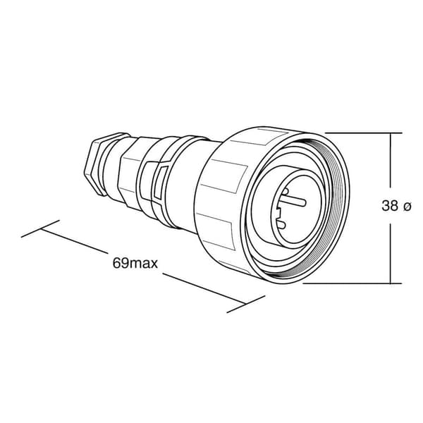 Bulgin PX0728/S Rundkontakt Hona rak Totalt antal poler: 9 Serie (rundkontakt): PX 1 st