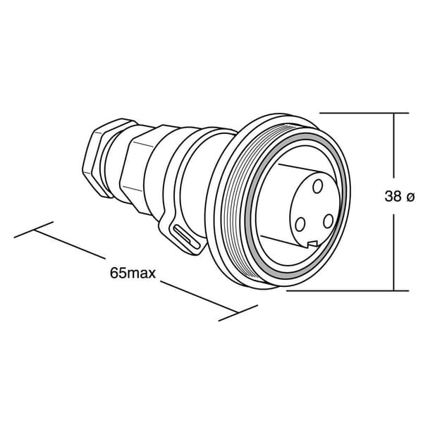 Bulgin PX0737/P Rundkontakt Kontakt hane rak Totalt antal poler: 2 Serie (rundkontakt): PX07 1 st