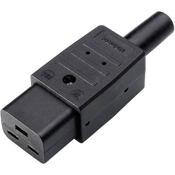 Martin Kaiser 763/sw/C IEC-kontakt 763 Hona rak Totalt antal poler: 2 + PE 16 A Svart 1 st