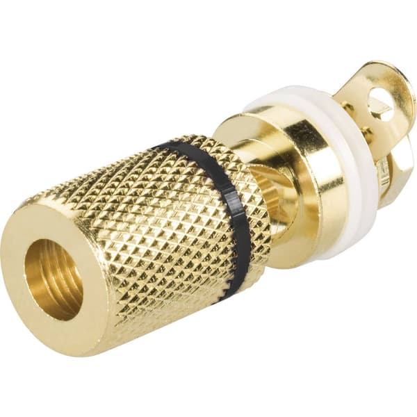 BKL Electronic 0103034 Labhylsa Hona inbyggd vertikal Stift-Ø: 4 mm Svart 1 st