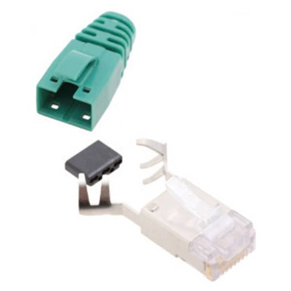 BEL Stewart Connectors SS39GNE RJ45 kontaktdon CAT 6 SS39GNE Kontakt hane rak Poler: 8P8C Grön 1 st