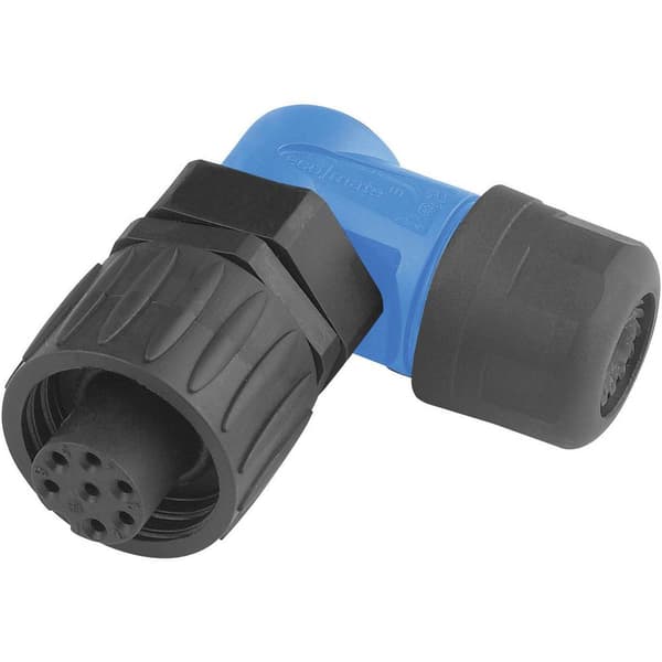 Amphenol C016 10F006 000 10 Rundkontakt Koppling vinklad Totalt antal poler: 6 + PE Serie (rundkontakt): C016 1 st